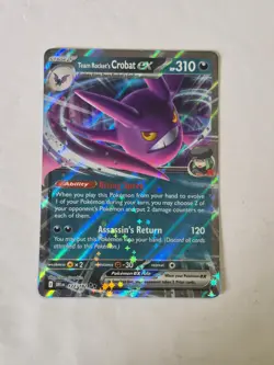 Team Rocket's Crobat ex 122/182 Double Rare Destined Rivals Pokemon Holo NM - Image 1