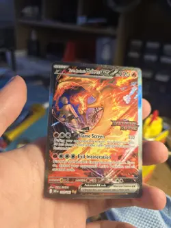 Pokemon TCG Team Rocket's Moltres ex 229/182 Destined Rivals Stamped - Image 1