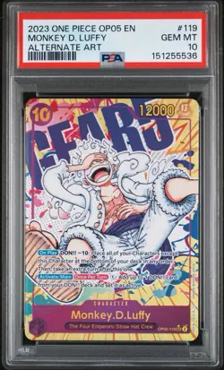 One Piece Monkey D. Luffy OP05-119 Awakening Of The New Era PSA 10 GEM MINT - Image 1