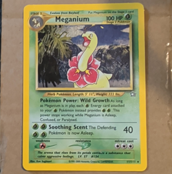 Pokemon TCG Meganium Neo Genesis Unlimited Holo Rare 11/111 EN 100HP Stage 2 - Image 1