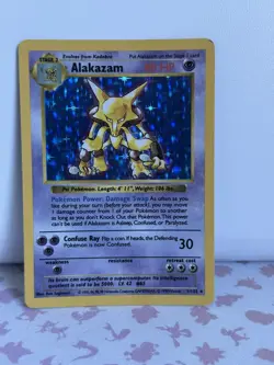 SHADOWLESS Alakazam Holo 1/102 - Base Set (1999) Rare - WOTC Pokemon Card - Image 1