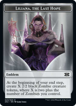 1x Emblem - Liliana, the Last Hope NM-Mint, English Double Masters 2022 MTG Magi - Image 1