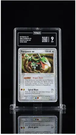 Nintendo Pokemon TCG 2005 Rayquaza ex 102/107 EX Deoxys Holo TAG Graded - Image 1