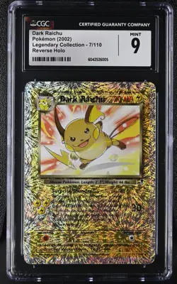 POKEMON DARK RAICHU 7/110 REVERSE HOLO LEGENDARY COLLECTION 2002 CGC 9 MINT - Image 1