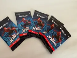 5x Spider-Man Magic: The Gathering Play Booster Packs MTG Brand New Sealed Qty 5 - Image 1