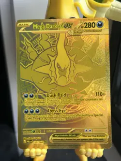 Pokemon TCG Mega Darkrai EX Gold Full Art Foil Card 120/084 280HP English - Image 1