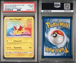 2017 POKEMON SM BLACK STAR PROMO #SM108 ASH'S PIKACHU I CHOOSE YOU! PSA 9 - Image 3