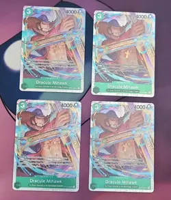 Dracule Mihawk ST12-003 Green Foil Parallel Lot 4 EN Bandai One Piece Card Game - Image 1