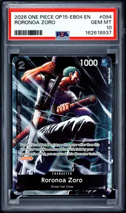 2026 One Piece OP15-EB04 Roronoa Zoro # 094 Dash Pack PSA 10 LOW POP - Image 1