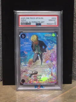 One Piece Sanji (SP) ST14-003 Royal Blood Foil Psa 10 - Image 1