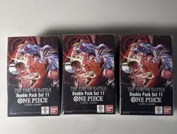 One Piece TCG The Time Of Battle - Double Pack Set 11 Box New & Sealed X 3 Boxes - Image 1