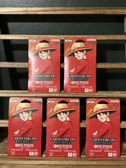 🔥One Piece: OP-13 Carrying On His Will - Sleeved Booster Pack set of 5!🔥 - Image 1