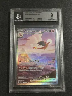 Pokemon 151 Charizard EX Special Illustration 199/165 BGS BECKETT 9 STRONG SUBS! - Image 1