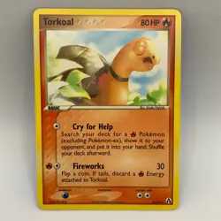 Pokemon TCG - Torkoal 27/92 Non-Holo Rare - 2006 EX Legend Maker - NM - Image 1
