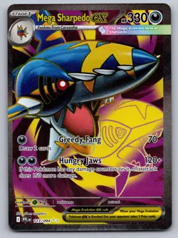 Mega Sharpedo ex 113/094 Ultra Rare Phantasmal Flames Pokemon Holo Near Mint - Image 1
