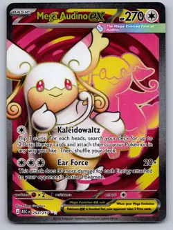 Mega Audino ex 253/217 Ultra Rare Ascended Heroes Pokemon Holo Near Mint - Image 1
