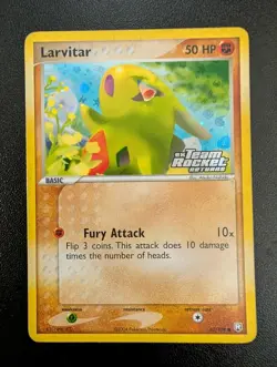 Pokemon Card Larvitar 62/109 Reverse Holo Foil ex Team Rocket Returns MP - Image 1