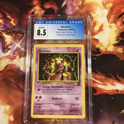 2000 POKEMON Black Star League PROMO WOTC MewTwo Card #14 CGC 8.5 NM/Mint+ - Image 1