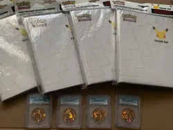 Pokemon complete First partner set jumbo card cased coin & binder 1x of each lot - Image 1