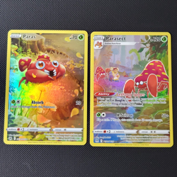 Pokemon TCG Crown Zenith Holo Full Art 2-Card Lot: Paras GG32 & Parasect TG01 - Image 1