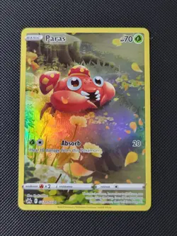 Pokemon TCG Crown Zenith Holo Full Art 2-Card Lot: Paras GG32 & Parasect TG01 - Image 2