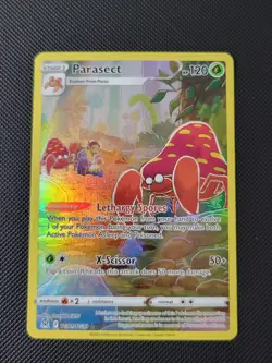 Pokemon TCG Crown Zenith Holo Full Art 2-Card Lot: Paras GG32 & Parasect TG01 - Image 4