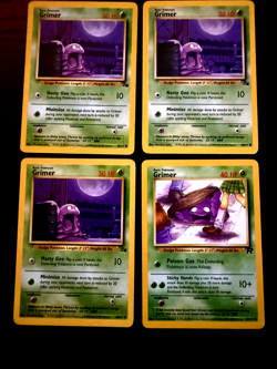 Pokemon Grimer Card Lot Fossil Team Rocket WOTC Vintage Unlimited x4 - Image 1