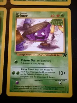 Pokemon Grimer Card Lot Fossil Team Rocket WOTC Vintage Unlimited x4 - Image 2