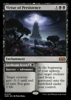 [1x] Virtue of Persistence // Locthwain Scorn Near Mint, English Wilds of Eldrai - Image 1