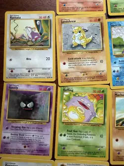 Lot of (33) Pokemon Base Set Card Lot Unlimited Uncommon Common MP-NM - Image 3
