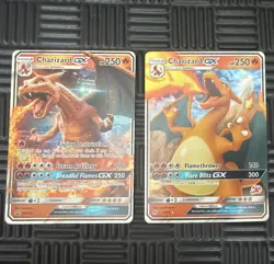 Charizard GX 2-Card Lot Hidden Fates SM211 & 9/68 Holo English Pokemon TCG - Image 1
