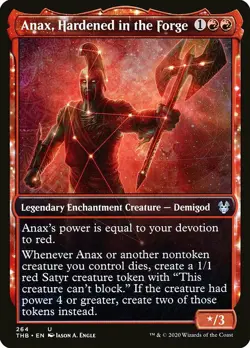 1x Anax, Hardened in the Forge - NM Foil Showcase - Theros : Beyond Death - Image 1