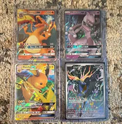 Pokemon TCG GX Ex/Holo/Full Art 4-Card Lot Charizard/Mewtwo/Raichu/Xerneas - Image 1