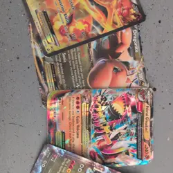 Pokemon TCG 5-Card Lot Charizard EX, Dragonite, Primal Groudon EX + Links - Image 2