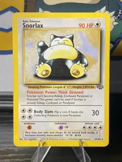 Pokemon TCG Snorlax Vintage Non Holo Regular Rare 4 Card Mixed Lot - Image 2