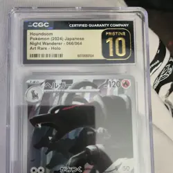 Pokemon Houndoom Sv6a Night Wanderer Art Rare Holo 066/064 Japanese CGC 10 - Image 4