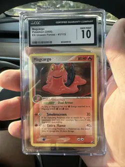 2005 Pokemon EX Unseen Forces CGC 10 GEM MINT Magcargo 41/115 - Image 1