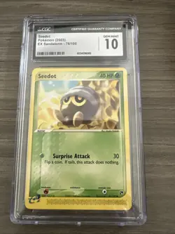 POKEMON 2003 - SEEDOT EX SANDSTORM 76/100 CGC 10 - Image 1
