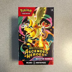 Mega Evolution Ascended Heroes Pokemon TCG Booster Bundle 6 Packs 60 Cards EN 6+ - Image 1