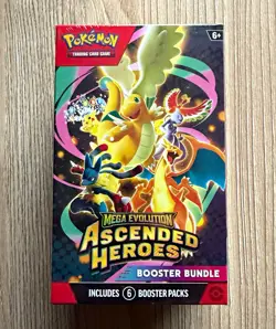 Pokemon TCG Mega Evolution Ascended Heroes Booster Bundle (6 Packs) - Image 1
