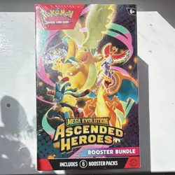Pokemon TCG Mega Evolution: Ascended Heroes Booster Bundle 6 Packs English - Image 1