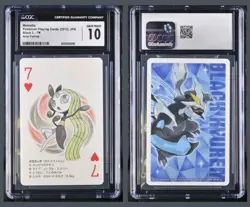 Graded CGC 10 Pokemon Playing Card Meloetta 7 Hearts Black 2 Deck 2012 - Image 1