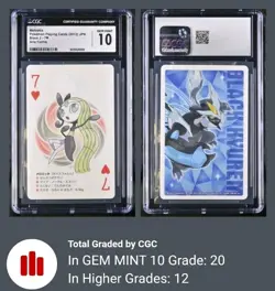 Graded CGC 10 Pokemon Playing Card Meloetta 7 Hearts Black 2 Deck 2012 - Image 3