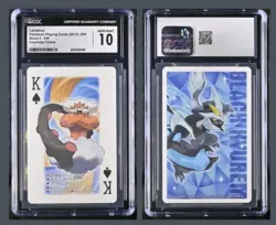 Graded CGC 10 Pokemon Playing Card Landorus King Spades Black 2 Deck 2012 - Image 1