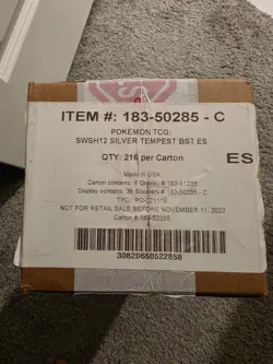 Spanish Pokemon Sword Shield Silver Tempest Booster Box Case Sealed - Image 1