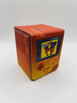Pokemon Card Deck Box Charizard Fire Type Retro Game Boy Red TCG Fits 100 Cards - Image 1