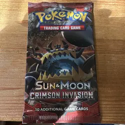 Pokemon TCG Crimson Invasion Booster Pack 10 Cards English Guzzlord (2017) - Image 1