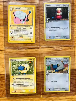 Vintage Pokemon Flaaffy And Mareep Lot. 1st Edition, Stamped Holos. NM Except 1. - Image 1