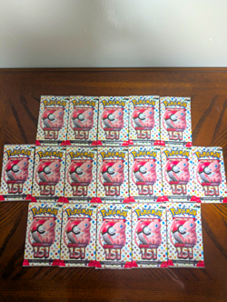 Pokemon TCG Scarlet & Violet 151 Booster Pack Lot - 17 Packs, 10 Cards, English - Image 1