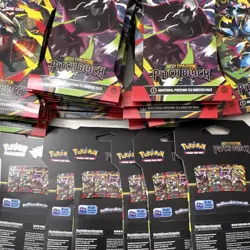 6LOT Random TCG Pokemon Card Pitch Black Booster Pack 10 Card Pack Holo inside. - Image 2